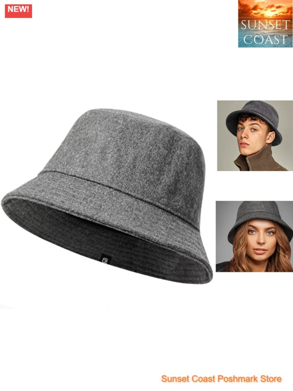 Wool Blend Winter Bucket Hat Packable Foldable Warm Unisex Outdoor